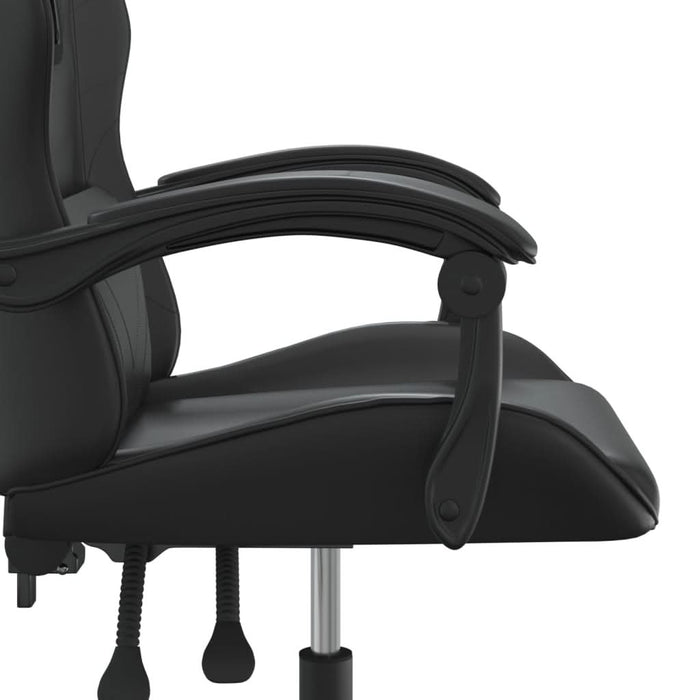 Scaun de gaming pivotant, negru, piele ecologică - WALTI WALTI