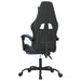 Scaun gaming pivotant/suport picioare negru/albastru piele eco - WALTI WALTI