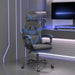Scaun gaming pivotant/suport picioare negru/albastru piele eco - WALTI WALTI