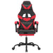 Scaun de gaming pivotant/suport picioare negru/roșu piele eco - WALTI WALTI