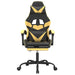 Scaun de gaming pivotant/suport picioare negru/auriu piele eco - WALTI WALTI