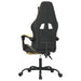 Scaun de gaming pivotant/suport picioare negru/auriu piele eco - WALTI WALTI