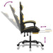 Scaun de gaming pivotant/suport picioare negru/auriu piele eco - WALTI WALTI