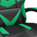 Scaun de gaming pivotant/suport picioare negru/verde piele eco - WALTI WALTI