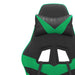 Scaun de gaming pivotant/suport picioare negru/verde piele eco - WALTI WALTI