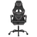 Scaun de gaming pivotant/suport picioare negru/gri piele eco - WALTI WALTI