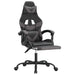 Scaun de gaming pivotant/suport picioare negru/gri piele eco - WALTI WALTI