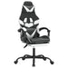 Scaun gaming pivotant/suport picioare negru/alb piele eco - WALTI WALTI