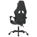 Scaun gaming pivotant/suport picioare negru/alb piele eco - WALTI WALTI