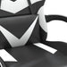 Scaun gaming pivotant/suport picioare negru/alb piele eco - WALTI WALTI