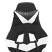 Scaun gaming pivotant/suport picioare negru/alb piele eco - WALTI WALTI