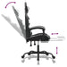 Scaun gaming pivotant/suport picioare negru/alb piele eco - WALTI WALTI