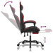 Scaun gaming pivotant/suport picioare negru/roșu vin piele eco - WALTI WALTI
