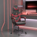 Scaun gaming pivotant/suport picioare negru/roșu vin piele eco - WALTI WALTI