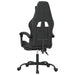 Scaun de gaming pivotant/suport picioare negru piele ecologică - WALTI WALTI