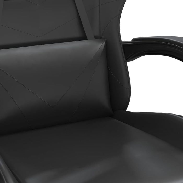 Scaun de gaming pivotant/suport picioare negru piele ecologică - WALTI WALTI