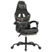 Scaun de gaming cu suport picioare negru/camuflaj piele eco - WALTI WALTI