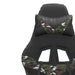 Scaun de gaming cu suport picioare negru/camuflaj piele eco - WALTI WALTI