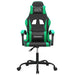 Scaun de gaming pivotant, negru și verde, piele ecologică - WALTI WALTI