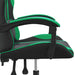 Scaun de gaming pivotant, negru și verde, piele ecologică - WALTI WALTI