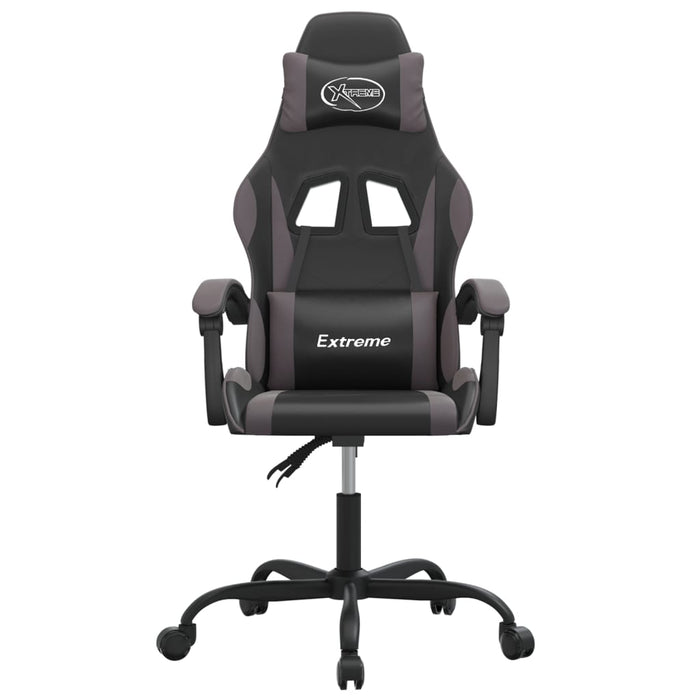 Scaun de gaming pivotant, negru și gri, piele ecologică - WALTI WALTI