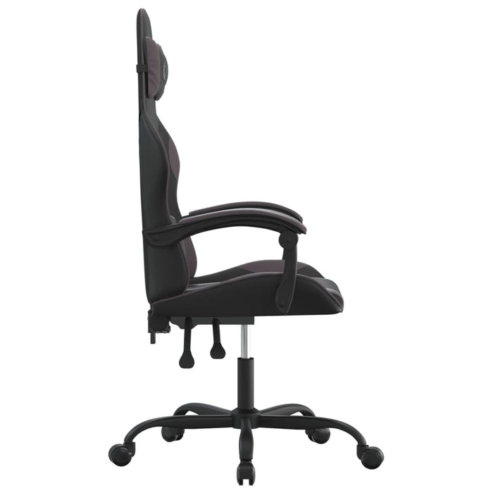 Scaun de gaming pivotant, negru și gri, piele ecologică - WALTI WALTI