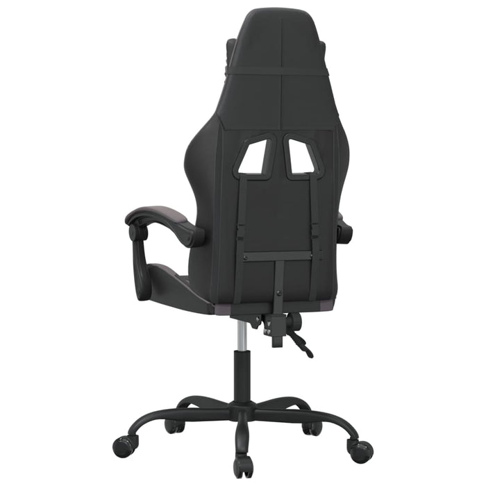 Scaun de gaming pivotant, negru și gri, piele ecologică - WALTI WALTI