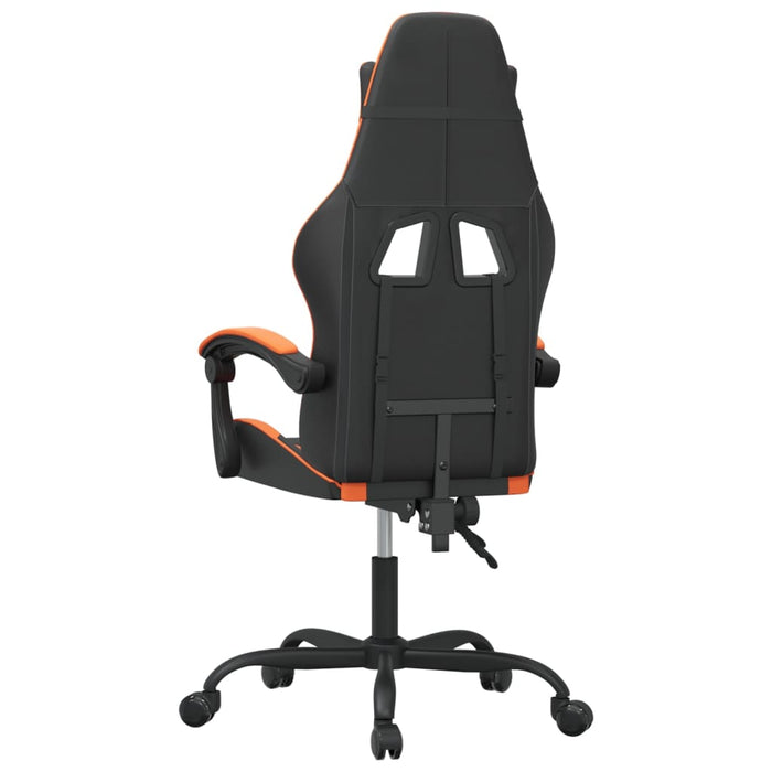 Scaun de gaming pivotant, negru și portocaliu, piele ecologică - WALTI WALTI