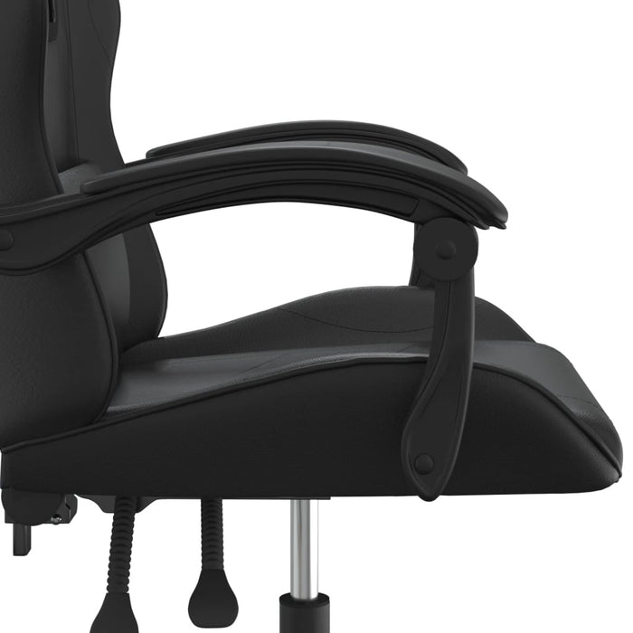 Scaun de gaming pivotant, negru, piele ecologică - WALTI WALTI