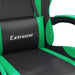 Scaun de gaming pivotant/suport picioare negru/verde piele eco - WALTI WALTI
