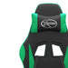Scaun de gaming pivotant/suport picioare negru/verde piele eco - WALTI WALTI
