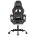 Scaun de gaming pivotant/suport picioare negru/gri piele eco - WALTI WALTI