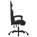 Scaun de gaming pivotant/suport picioare negru/gri piele eco - WALTI WALTI