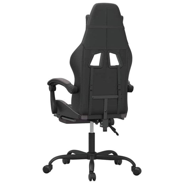 Scaun de gaming pivotant/suport picioare negru/gri piele eco - WALTI WALTI