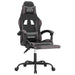 Scaun de gaming pivotant/suport picioare negru/gri piele eco - WALTI WALTI