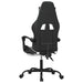 Scaun gaming pivotant/suport picioare negru/alb piele eco - WALTI WALTI