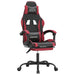 Scaun gaming pivotant/suport picioare negru/roșu vin piele eco - WALTI WALTI