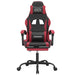 Scaun gaming pivotant/suport picioare negru/roșu vin piele eco - WALTI WALTI
