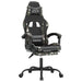 Scaun de gaming cu suport picioare negru/camuflaj piele eco - WALTI WALTI