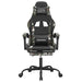 Scaun de gaming cu suport picioare negru/camuflaj piele eco - WALTI WALTI