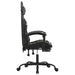 Scaun de gaming cu suport picioare negru/camuflaj piele eco - WALTI WALTI