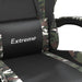 Scaun de gaming cu suport picioare negru/camuflaj piele eco - WALTI WALTI