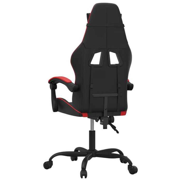 Scaun de gaming pivotant, negru și roșu, piele ecologică - WALTI WALTI
