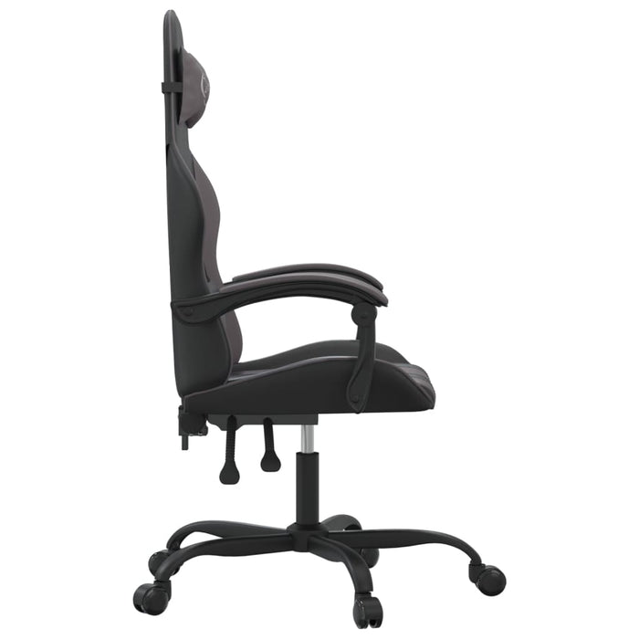 Scaun de gaming pivotant, negru și gri, piele ecologică - WALTI WALTI