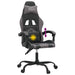 Scaun de gaming pivotant, negru și gri, piele ecologică - WALTI WALTI