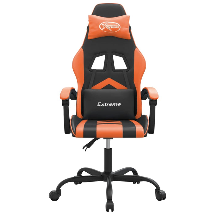 Scaun de gaming pivotant, negru și portocaliu, piele ecologică - WALTI WALTI
