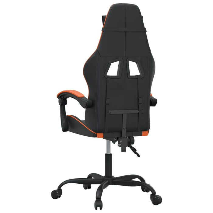 Scaun de gaming pivotant, negru și portocaliu, piele ecologică - WALTI WALTI