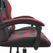 Scaun de gaming pivotant, negru și roșu vin, piele ecologică - WALTI WALTI