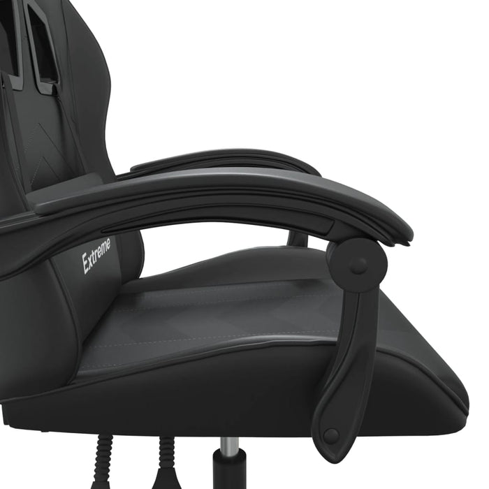 Scaun de gaming pivotant, negru, piele ecologică - WALTI WALTI