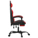 Scaun de gaming pivotant/suport picioare negru/roșu piele eco - WALTI WALTI